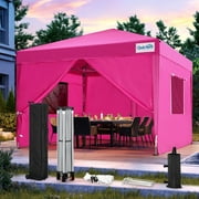 Quictent 10 x 10 Pink Pop-Up Outdoor Canopy, Waterproof