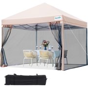 Quictent 10x10 Ez Pop up Canopy Screen House with Netting Instant Outdoor Canopy Tent Mesh Sideswalls-3 Colors (Green)