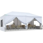 Quictent 10 x 20 White Instant, Event and Pop-up Outdoor Canopy