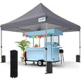 thumbnail image 1 of Quictent 10'x10' Heavy Duty Pop Up Canopy Tent, Ez Outdoor Commercial Canopies with Sand Bags and Wheeled Carry Bag, Grey, 1 of 7