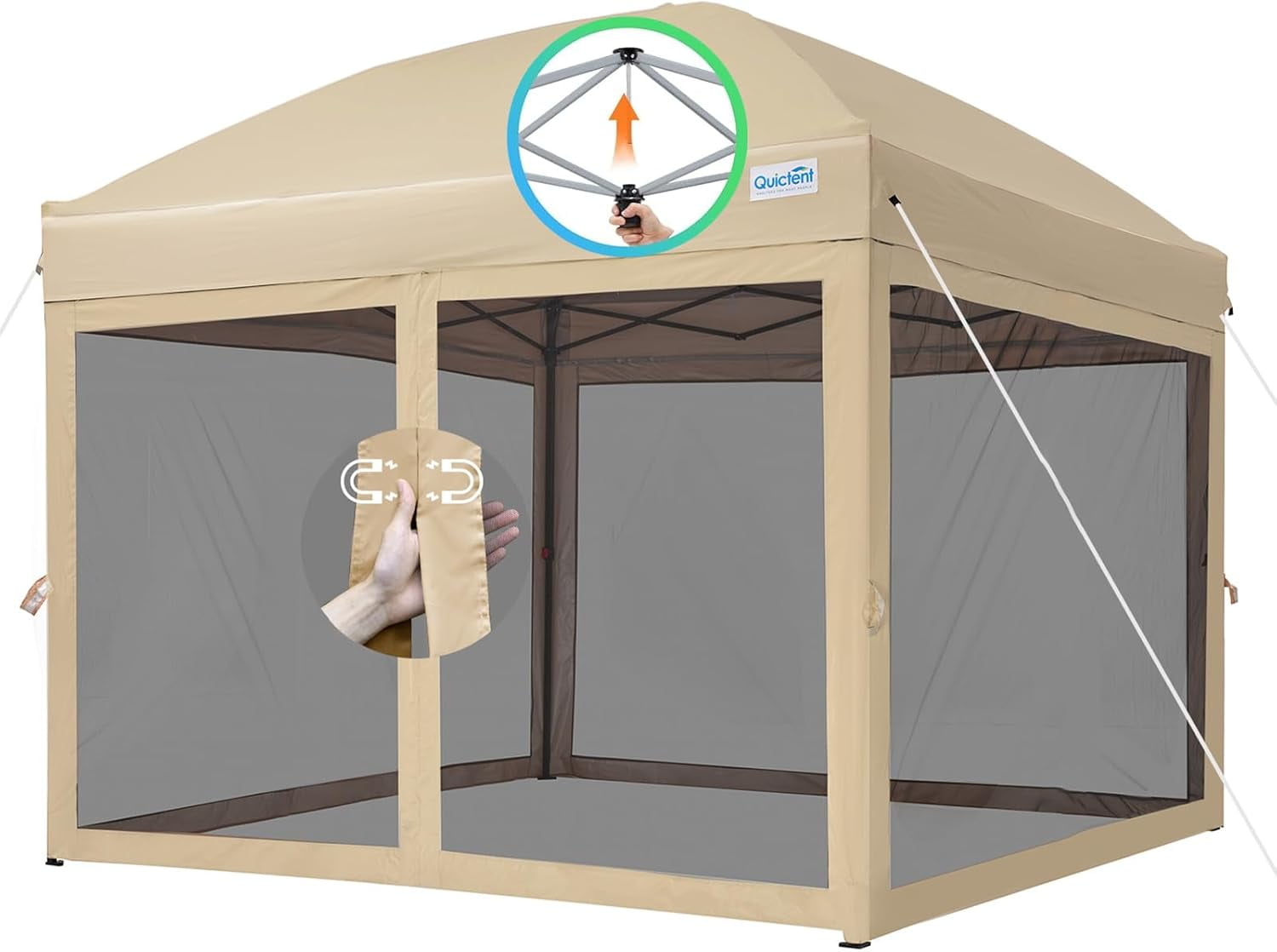 QuickTent メッシュサイドタープ ベージュ QuickTent メッシュサイドタープ ベージュ