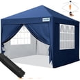 thumbnail image 1 of Quictent 10'x10' Pop up Canopy Tent with Sidewalls Instant Outdoor Gazebo Easy Party Tent Enclosed Waterproof, Easy Set up (Navy Blue), 1 of 10