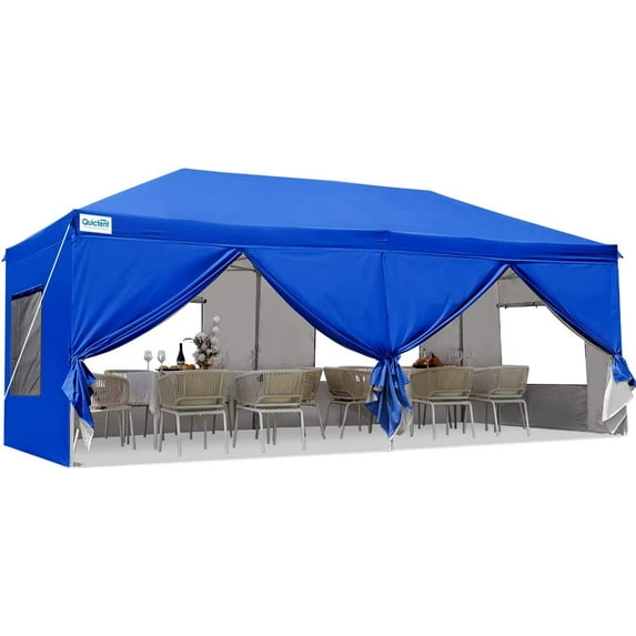 Quictent 10'x20' EZ Pop up Canopy Tent Party Tent Outdoor Canopy Event Gazebo ,Royal Blue