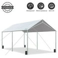 thumbnail image 1 of Quictent 10X20ft Heavy Duty Carport Outdoor Car Canopy with 3 Reinforced Steel Cables-Gray, 1 of 10