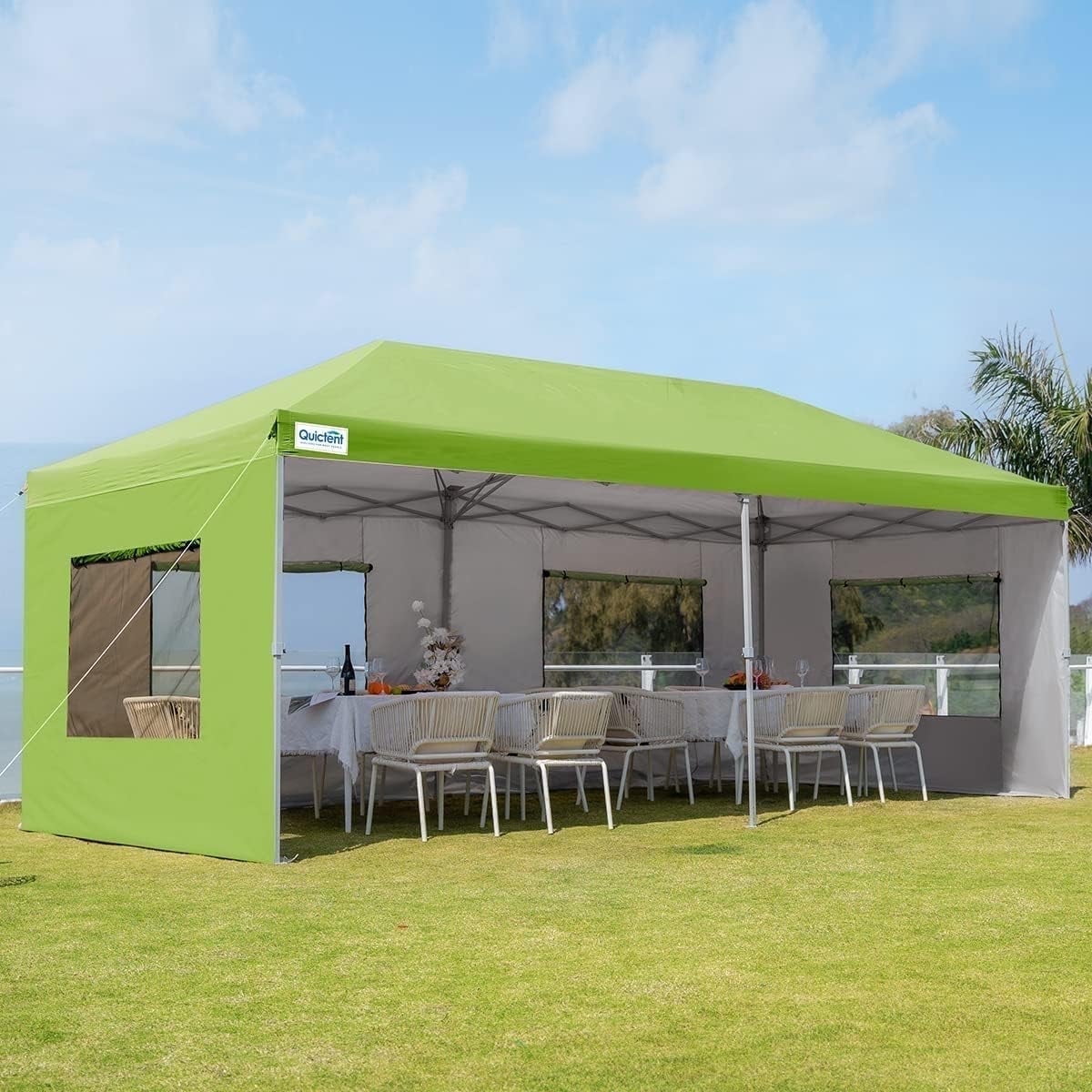 Quictent 10x20 ft Portable EZ Pop-Up Canopy Tent with Easy Set-up