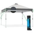 thumbnail image 1 of Quictent 10x10 Pop up Canopy Tent Easy One Person Set upPortable Instant Shelter with Vent, Ez up Canopy with Reflective Top and Fluorescent Rope for Camping Backyard Patio-Dark Grey&Grey, 1 of 7