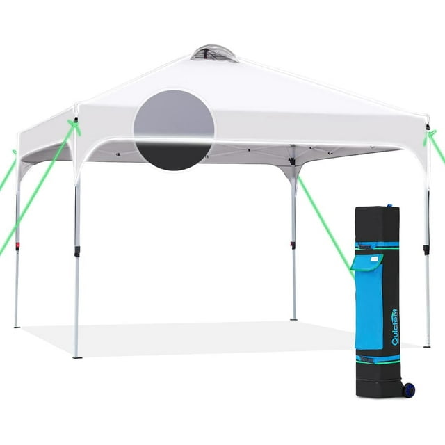 Quictent 10x10 Waterproof Pop Up Canopy Tent, Portable Outdoor Instant ...