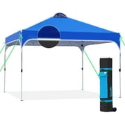 Quictent 10x10 Pop up Canopy TentPortable Instant Shelter with Vent, Ez up Canopy with Reflective Top and Fluorescent Rope