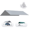 thumbnail image 1 of Quictent 10x20 ft Carport Replacement Tarp Canopy Top Cover with Bungees Balls, for Garage Party Tent Shelter - Gray, One Roof Only, 1 of 8
