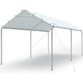 thumbnail image 1 of Quictent 10x20 ft Heavy Duty Carport Canopy Galvanized Car Tent Outdoor Garage Boat Shelter with Reinforced Structure, No Sidewall - White, 1 of 7