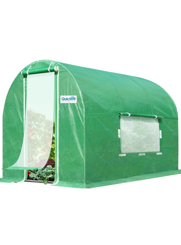Quictent 10x7x7FT Walk-in Greenhouse for Outdoors (Classic), Portable Heavy Duty Large Outside Green House, Green