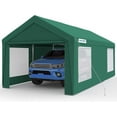 thumbnail image 1 of Quictent 12x20 ft Heavy Duty Carport Canopy Galvanized Car Tent Outdoor Shelter with Reinforced Structure with Roll-up Ventilated Windows Sidewall, Green, 1 of 8