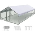 Quictent 18x9x6.6FT Large Metal Chicken Coop Run for 30+ Poultry