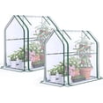 thumbnail image 1 of Quictent 2-Pack Mini Greenhouses Portable Green Houses, Clear Tents Small Greenhouse for Indoor Outdoor Plants 35” x18” x33” Heavy-Duty PVC Cover Tents Waterproof UV-Resistant Hot Houses, 1 of 8
