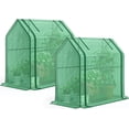 thumbnail image 1 of Quictent 2-Pack Mini Greenhouses Portable Green Houses, Plant Tents Small Greenhouse for Indoor Outdoor Plants 35” x18” x33” Heavy-Duty PE Cover Tents Waterproof UV-Resistant Hot Houses, 1 of 8