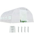 thumbnail image 1 of Quictent 20x10x6.6 FT Portable Walk-in Greenhouse for Outdoors, Easy Assembly Instant Large Gardening Green house, White, 1 of 9