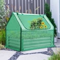 thumbnail image 1 of Quictent 49(L)x32(W)x39(H) inch Raised Garden Bed with Greenhouse Extra-Thick Galvanized Steel Dual Use (Green), 1 of 10