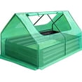 thumbnail image 1 of Quictent 4x3x1 ft Raised Garden Bed Extra-Thick Galvanized Steel Garden Bed Planter Kit Box with Greenhouse, 1 of 11