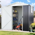 thumbnail image 1 of Quictent 6X4 FT Outdoor Metal Storage Shed, Heavy Duty Easy Assemble Garden Shed for Bike Storage, Tool Storage, Temporary Storage with Combination Lock, 1 of 8
