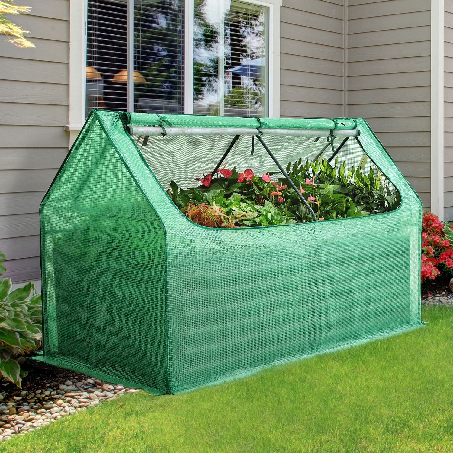 Quictent 3-in-1 Galvanized Steel Raised Garden Bed