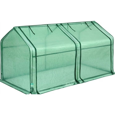 Quictent 71"x36"x36" Portable Mini Cloche Greenhouse w/ Elevated Bottom, Roll-up Zippered Window Waterproof UV-Resistant Hot House for Indoor Outdoor (Green)