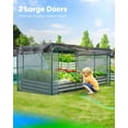 thumbnail image 1 of Quictent 8x4x1 ft Galvanized Raised Garden Bed with Crop Cage Plant Protection Net Tent Shade Cloth Kit Metal Planter Box Dark Gray, 1 of 9
