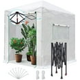 thumbnail image 1 of Quictent 8x6 FT Pop-Up Greenhouse Instant Walk-in Green House, Portable Greenhouse for Outdoors, Hot House Gardening Canopy Plants Shed, White, 1 of 9