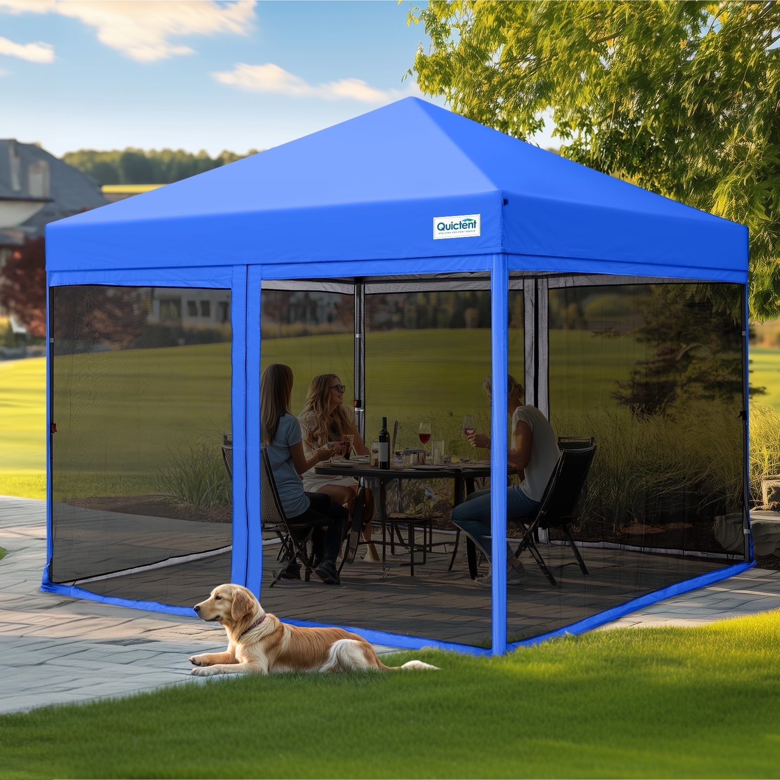 Quictent 8'x8' Screen Canopy, Pop Up Tent with Mosquito Net