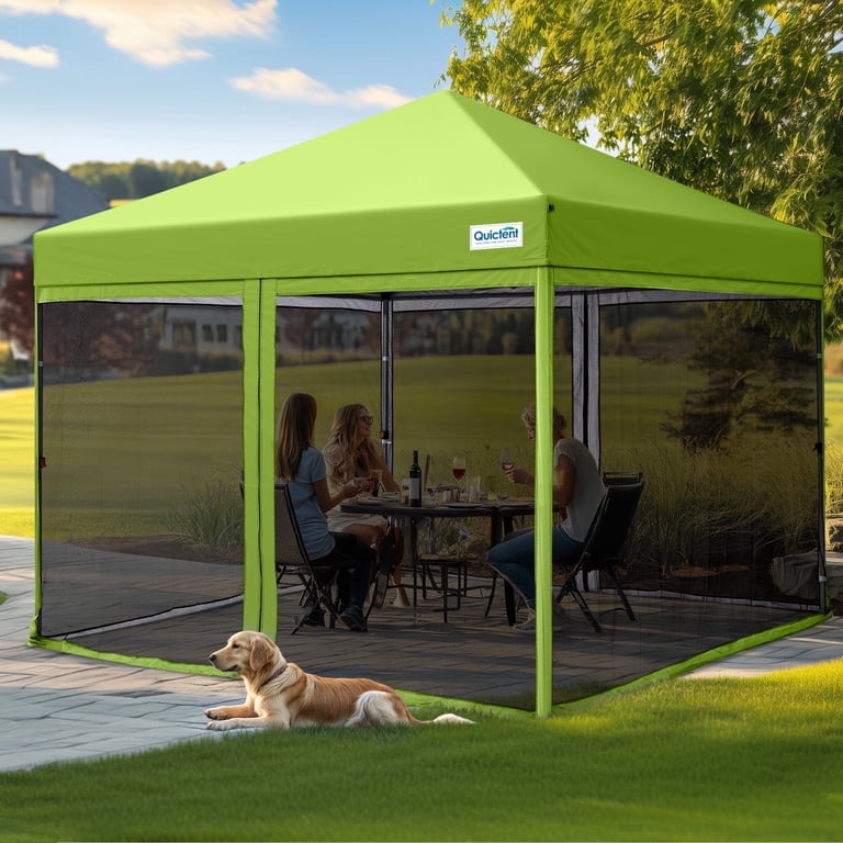 QUICTENTテント Quictent 8x8 Easy Outdoor Pop Up Canopy Tent with Privacy Netting