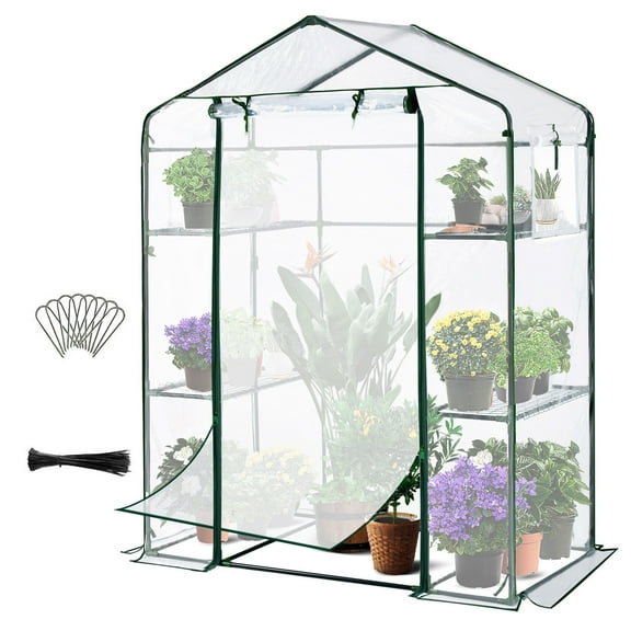 Quictent Clear 56"x29"x77" 3 Tiers 6 Shelves Portable Walk-in Mini Greenhouse Hot Green House Planter Gardening