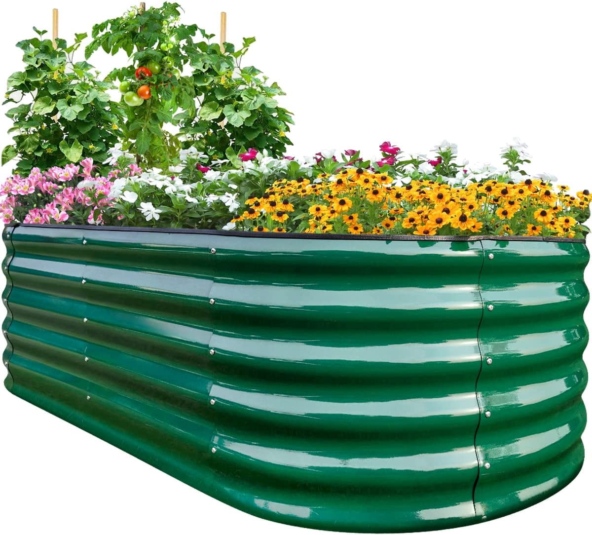 quictent-diy-front-yard-ground-planter-6x3x1-5-ft-galvanized-tall