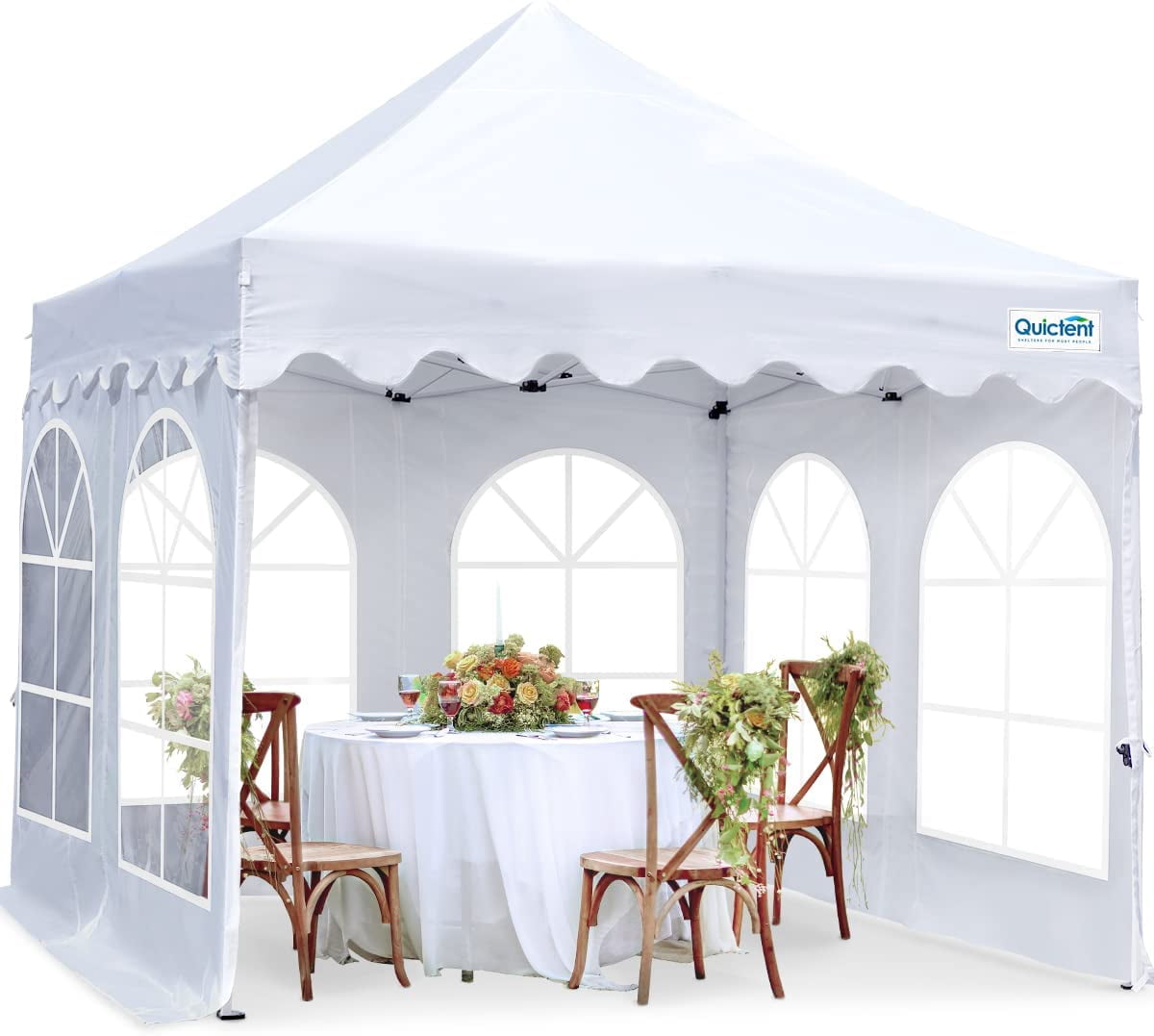 Quictent 10'x10' Heavy Duty Pop Up Canopy with Sidewalls, Wate…