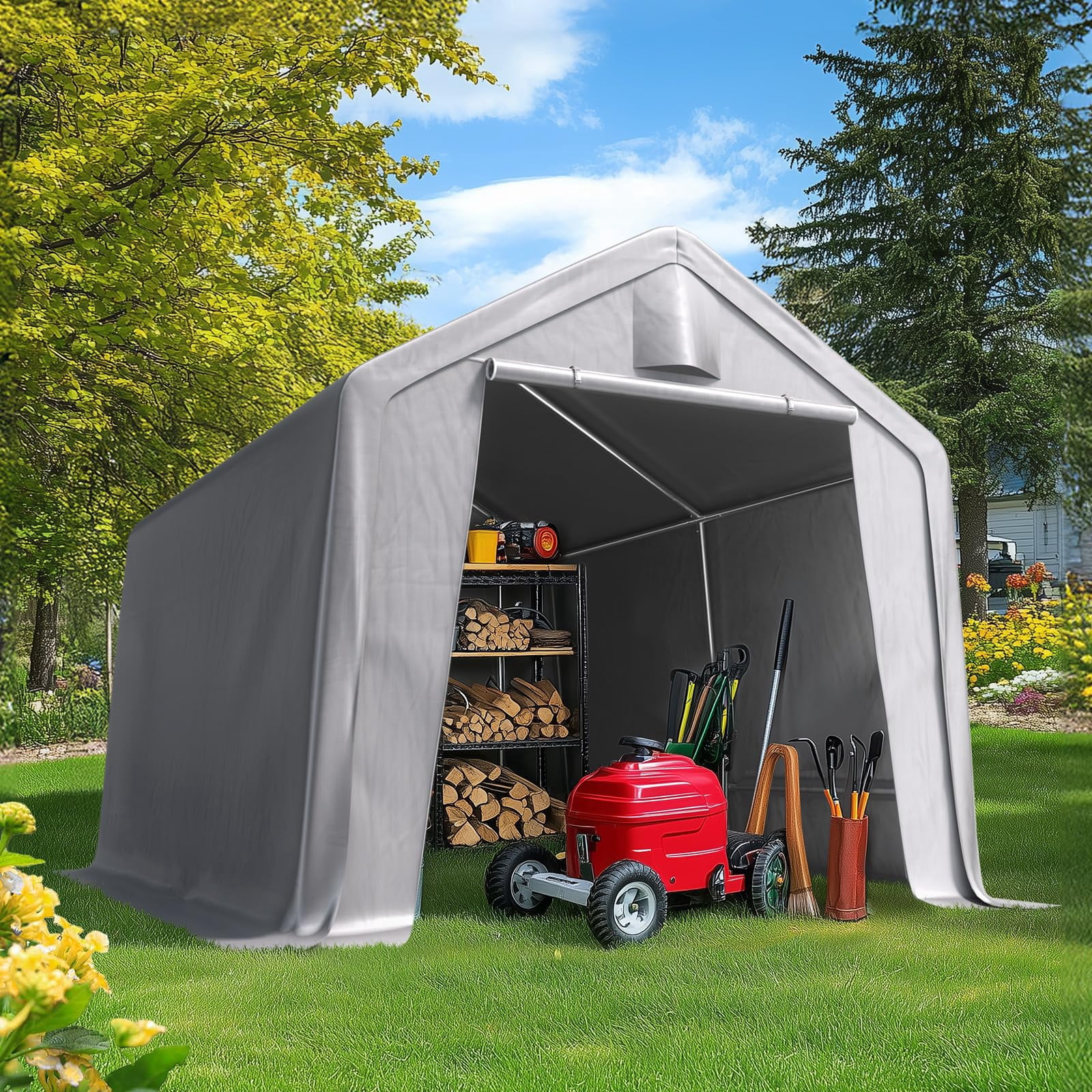 Quictent, Carport Shelter, 8x12FT, Portable Garage Canopy