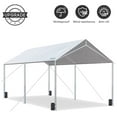 thumbnail image 1 of Quictent Heavy Duty Car 10' x 20' x 8.7 White Carport, 1 of 9