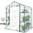 thumbnail image 1 of Quictent Mini Greenhouse 56"x56"x77" Walk-in Greenhouse, Transparent PVC Cover, 12 Shelves, 1 of 8