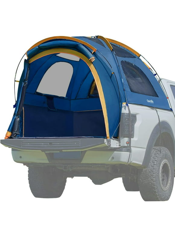 Quictent Pickup Truck Tent for Full Size Short Bed (5.5'-5.8', Dark Blue) Waterproof 2-Person Sleeping Capacity Truck Bed Tent with Removable Awning, Rainfly ＆ Storage Bag Included