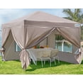 thumbnail image 1 of Quictent Privacy 10'x10’Pop up Canopy Tent with Sidewalls Enclosed Instant Gazebo Shelter Waterproof (Beige), 1 of 11