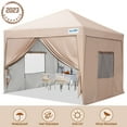 Quictent Privacy 10x10 EZ Pop up Canopy Tent with Mesh Windows and