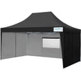 thumbnail image 1 of Quictent Privacy 10x15 ft Ez Pop up Canopy Tent Enclosed Outdoor Instant Shelter Party Tent Event Gazebo with Sidewalls and Mesh Windows Waterproof (Black), 1 of 8