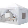thumbnail image 1 of Quictent Privacy 8x8 Pop up Canopy Tent with Sidewalls Mesh Windows &Wheeled Bag Waterproof (White), 1 of 9