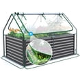 thumbnail image 1 of Quictent Raised Garden Bed with Cover, 6x3x2ft, Tall Metal Planter Box, Clear, 45.5 lbs, 1 of 10