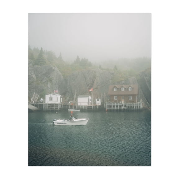 Quidi Vidi in Fog 01 - St. John's Newfoundland and Labrador Canada Photography Unframed Wall Art Print 8 x 10 inches