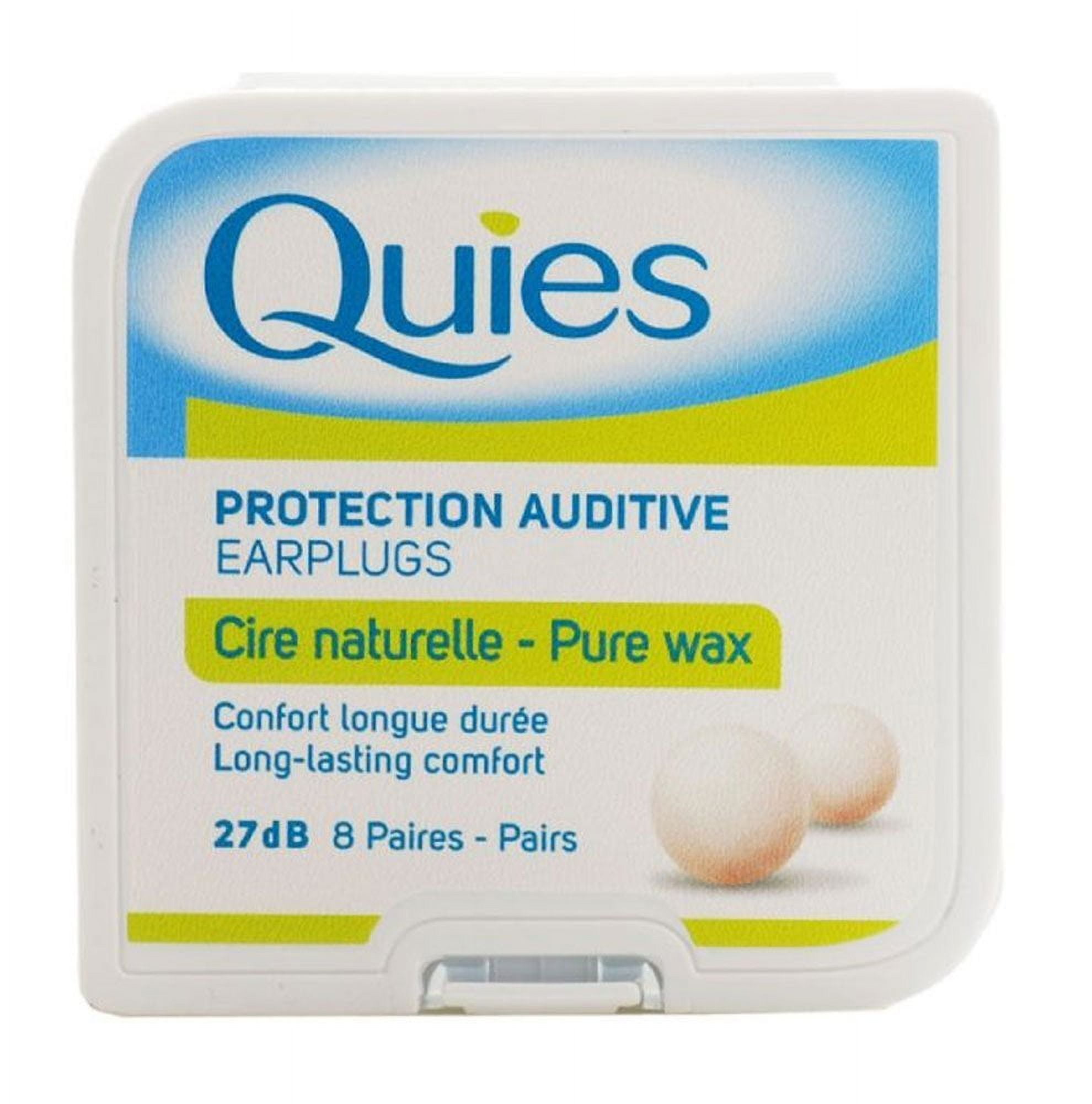 Quies Pure Wax Ear Plugs, 8 Pair (NRR 27dB) 