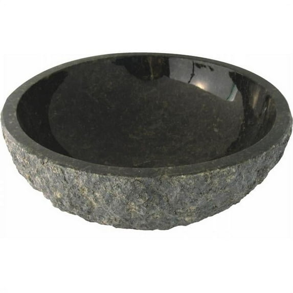 Quiescence SI-VC-166-UT 16 Inch x6 Inch Sink Vessel Basin Chiseled Exterior- Uba Tuba