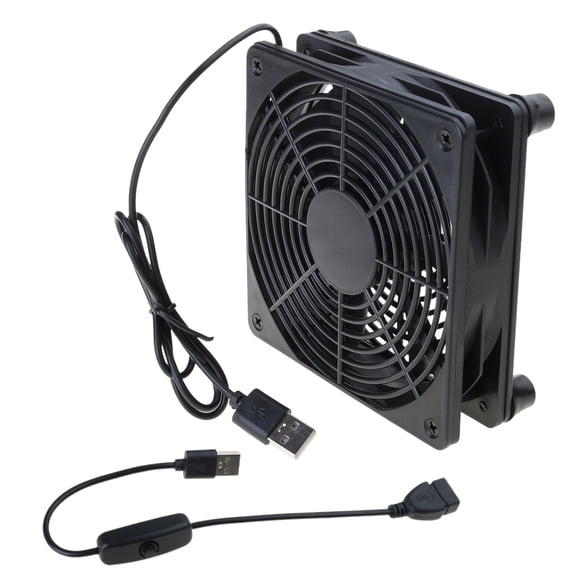 Quiet 120mm USB Laptop Cooling Fan Stand for Routers, Networks Devices, Gaming Consoles, and Computer Equipment Cooling Needs