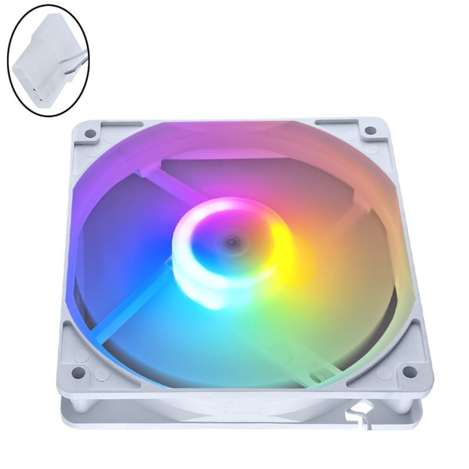 Quiet 12cm 4Pin Computer Case Fan 45CFM Airflows Durability ABS Forward ...