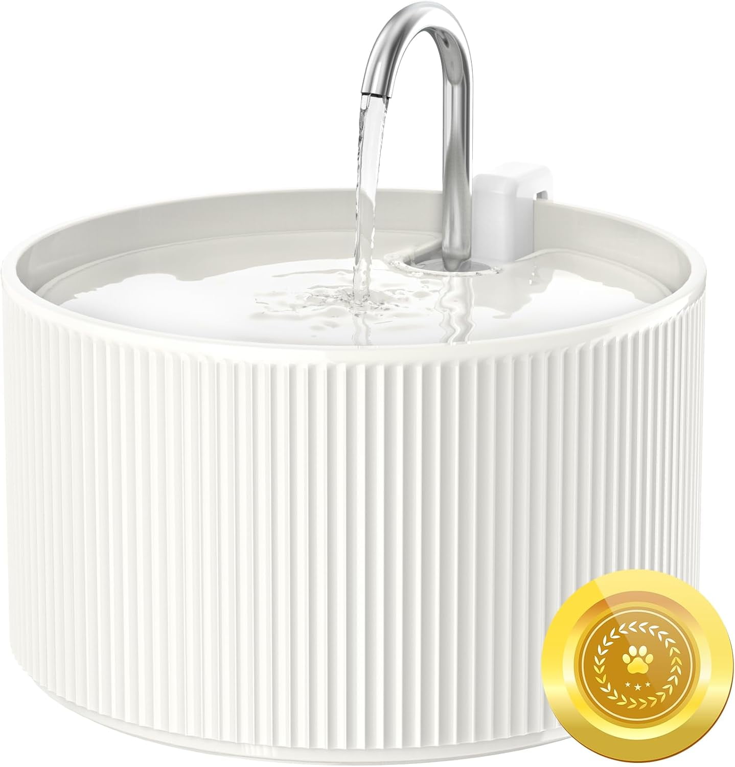 Quiet 2.1L Pet Water Fountain with Dual Pumps and Triple Carbon Filters for Cats and Dogs