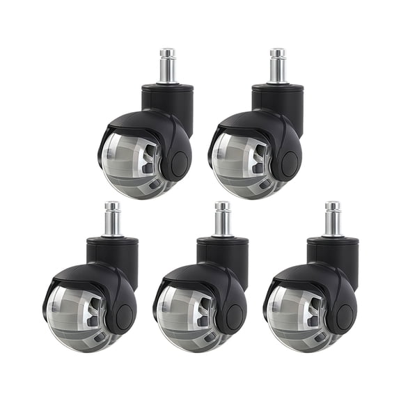 Quiet 360 Rotation PU Casters for offices Chairs with 2 Inch Size and 11x22mm Compatibility