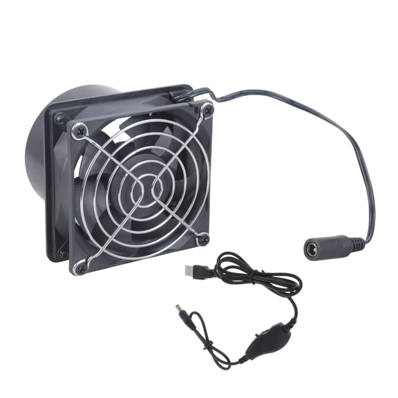 Quiet 8cm USB Powered Adjustable Speed Duct Blower With Air Pipe For 3D Printers Pet Houses Workshops Ventilation System