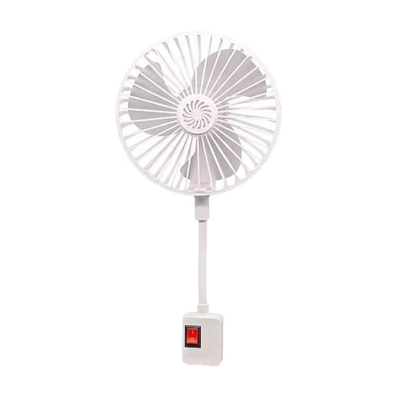 Quiet Adjustable Electric Fan with Plug Adapter, 360 Rotation, Plug and Play, for Home, Office & Outdoor Use